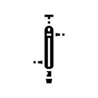 vatten kondensor kemisk glas labb glyf ikon vektor illustration
