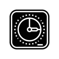 Schreibtisch Timer Küche Kochgeschirr Glyphe Symbol Vektor Illustration