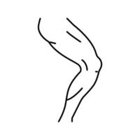 Bein menschlichen Körper Teil Symbol Leitung Vektor Illustration