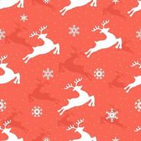 jul sömlösa mönster med renar och snöflingor. design av juldekoration. design för tyg, textil, tapeter, yta, bakgrund, tryck etc. vektorillustration. vektor