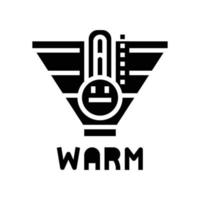 warm führt Glyphe Symbol Vektor Illustration