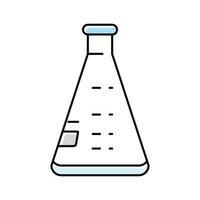 erlenmeyer Flasche chemisch Glaswaren Labor Farbe Symbol Vektor Illustration