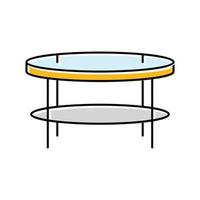 Tabelle Leben Zimmer Farbe Symbol Vektor Illustration