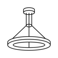 Tabelle Leben Zimmer Linie Symbol Vektor Illustration