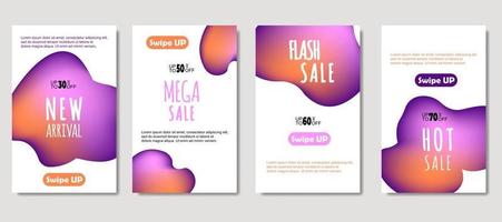 dynamische abstrakte flüssige mobile zum Verkauf Banner. Verkauf Banner Vorlage Design, Mega Sale Sonderangebot Set. Design für Flyer, Geschenkkarte, Poster an der Wand, Deckbuch, Banner, Social Media vektor