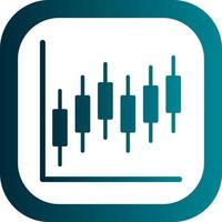 Candlestick-Diagramm-Vektor-Icon-Design vektor