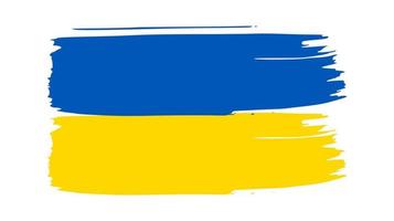 ukrainska nationell flagga i grunge stil vektor