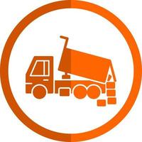 Kipper-LKW-Vektor-Icon-Design vektor