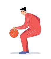 Basketball Spieler mit Ball Vektor Illustration