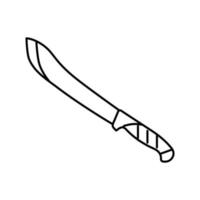 kniv nötkött slaktare linje ikon vektor illustration