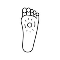 Fuß Schmerzen Körper schmerzen Linie Symbol Vektor Illustration