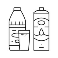 Kefir Milch Produkt Molkerei Linie Symbol Vektor Illustration