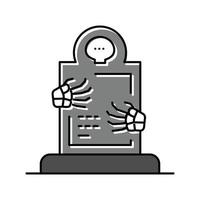 Grab Zombie Monster- Farbe Symbol Vektor Illustration