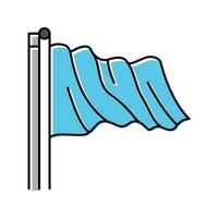 winken Flagge Farbe Symbol Vektor Illustration