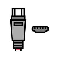 USB Mini ein Farbe Symbol Vektor Illustration