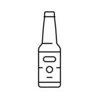 Bier Glas Flasche Linie Symbol Vektor Illustration