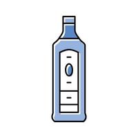 Gin Glas Flasche Farbe Symbol Vektor Illustration