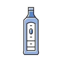 gin glas flaska Färg ikon vektor illustration