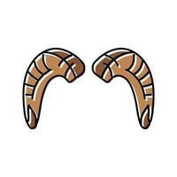 Schaf Horn Tier Farbe Symbol Vektor Illustration