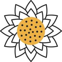 Sonnenblumen-Vektor-Icon-Design vektor