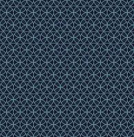 nahtlose Muster blaue Kreise geometrische Blume auf dunklem Hintergrund vektor