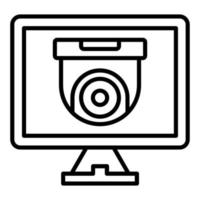 säkerhet monitorer ikon stil vektor