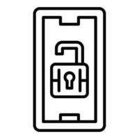 Handy, Mobiltelefon Freischalten Symbol Stil vektor