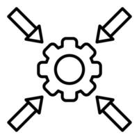 Konvergenz Symbol Stil vektor