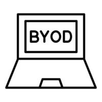 byod Tour Symbol Stil vektor