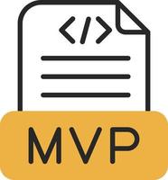 mvp-Vektor-Icon-Design vektor