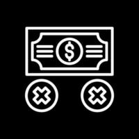 kein Geld-Vektor-Icon-Design vektor