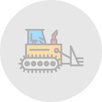 Bulldozer-Vektor-Icon-Design vektor