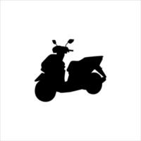 matic Motorrad schwarz und Weiß Silhouette Design vektor
