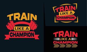 Beste Typografie t Hemd Design zum Fitnessstudio und Fitness Inspiration vektor