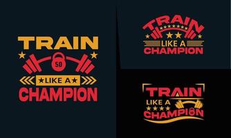 Beste Typografie t Hemd Design zum Fitnessstudio und Fitness Inspiration vektor