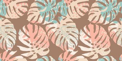 tropisches nahtloses Muster mit abstrakten Blättern. modernes Design vektor