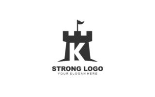 k Festung Logo Design Inspiration. Vektor Brief Vorlage Design zum Marke.