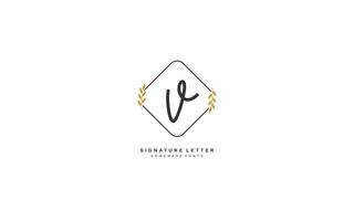 v Initiale Brief Handschrift und Unterschrift Logo. ein Konzept mit Vorlage Element. vektor