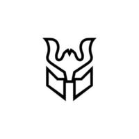 viking logotyp modern vektor