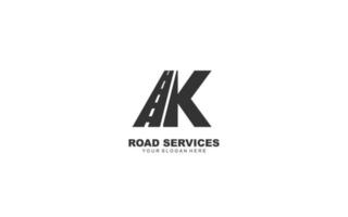 k Asphalt Logo Design Inspiration. Vektor Brief Vorlage Design zum Marke.