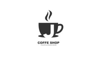 j Kaffee Logo Design Inspiration. Vektor Brief Vorlage Design zum Marke.