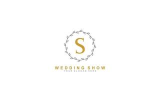 s Schönheit Blumen- Logo Design Inspiration. Vektor Brief Hochzeit Vorlage Design zum Marke.