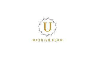 u Schönheit Blumen- Logo Design Inspiration. Vektor Brief Hochzeit Vorlage Design zum Marke.