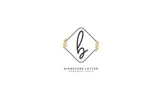 b Initiale Brief Handschrift und Unterschrift Logo. ein Konzept mit Vorlage Element. vektor