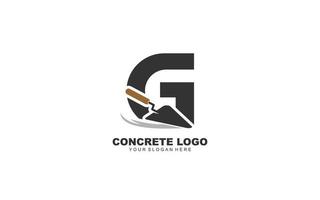 G Konstruktion Logo Design Inspiration. Vektor Brief Vorlage Design zum Marke.