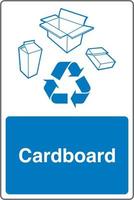 Recycling Abfall Verwaltung Müll Behälter Etikette Aufkleber Zeichen Karton vektor