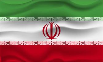 iran vinka flagga realistisk 3d vektor