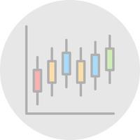 Candlestick-Diagramm-Vektor-Icon-Design vektor