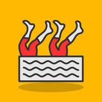 künstlerisches Schwimmvektor-Icon-Design vektor