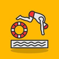 Rettungsschwimmer-Vektor-Icon-Design vektor